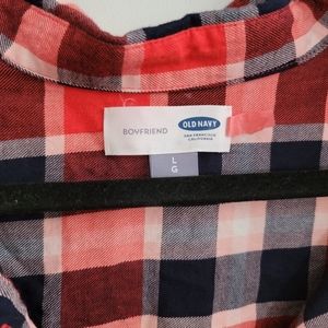 Old Navy Boyfriend Plaid shirt